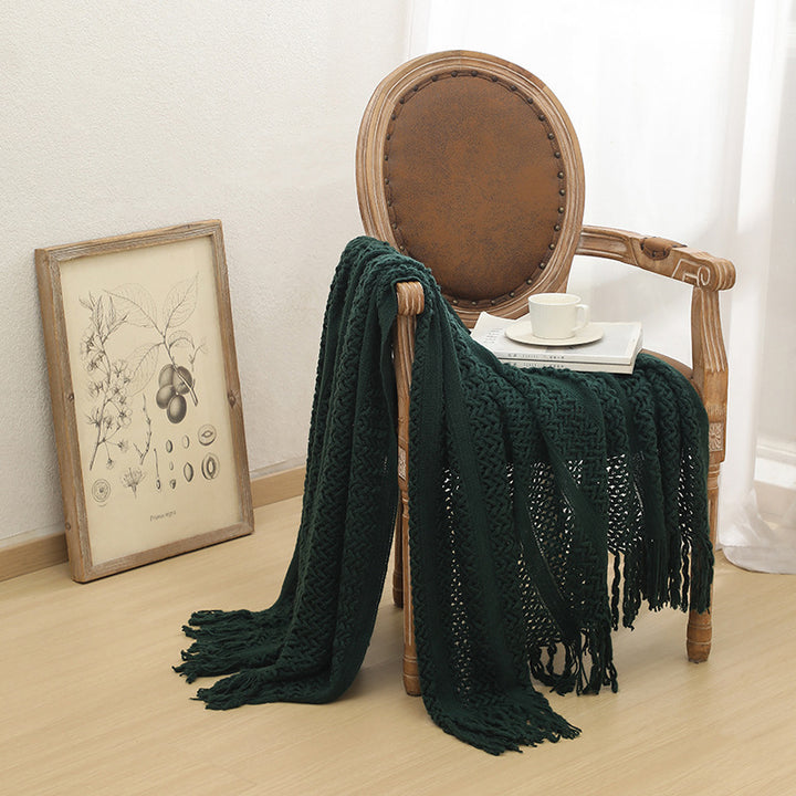 Textured Knit Throw Blanket