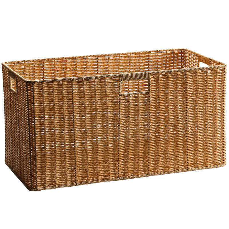 Unisex storage basket made of natural material with practical handles Bowlift