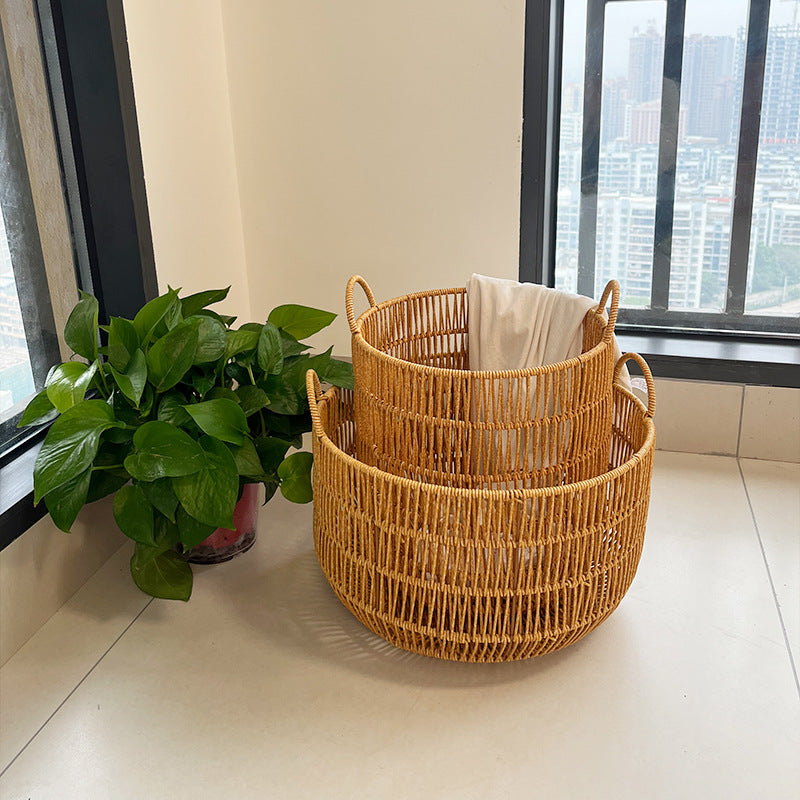 Handwoven Laundry Storage Basket Bowlift
