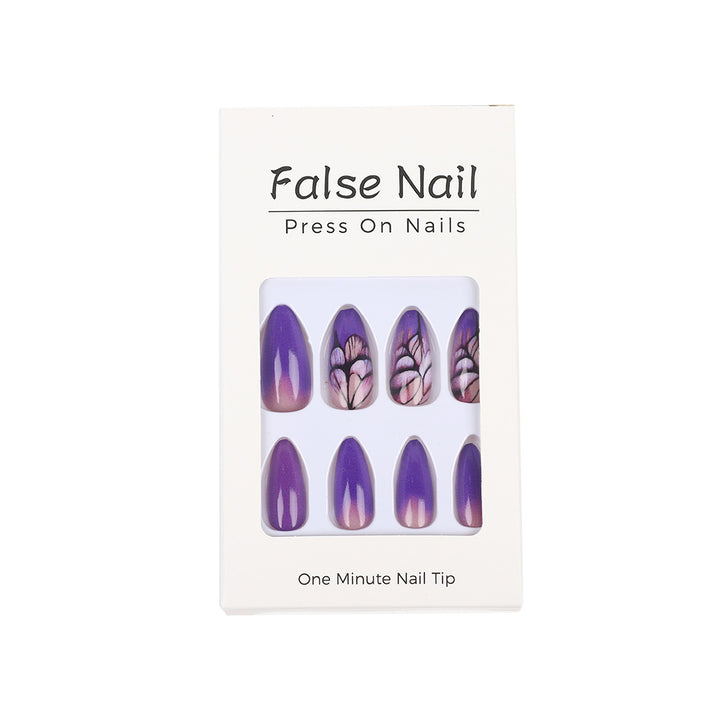 Artificial nails with an elegant floral pattern Bowlift