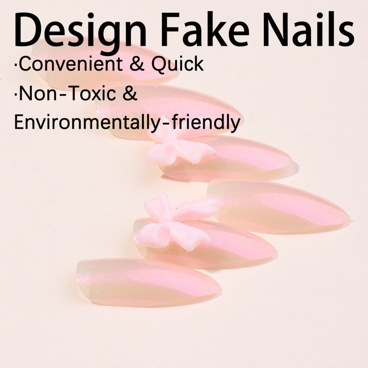 Nail art set with shimmering tips and elegant decorations Bowlift