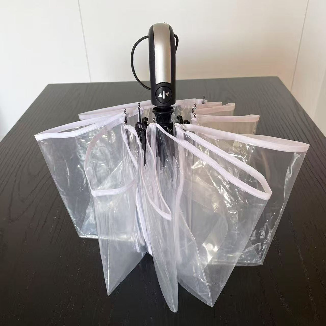 Ladies windproof, self-supporting umbrella with innovative design Bowlift