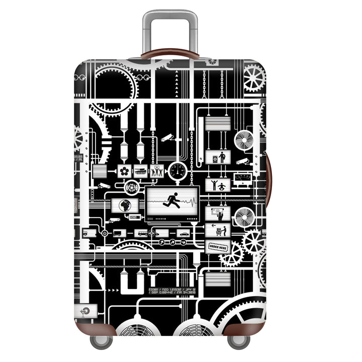 Unisex non-elastic suitcase cover with tropical leaf pattern, stretch protective cover for hard shell and soft case Bowlift