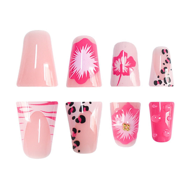 Artistic Floral Nail Art Extensions Bowlift