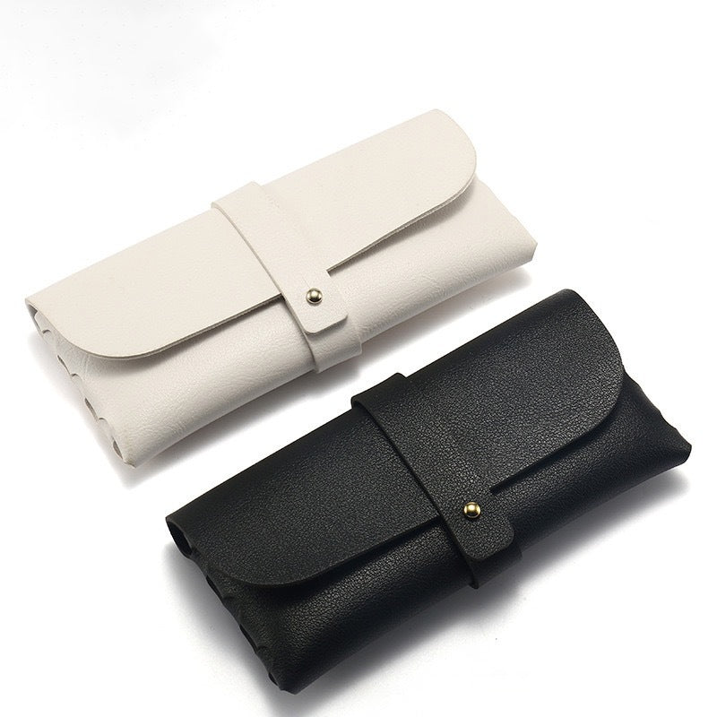 Folding premium soft leather sunglasses roll pouch Bowlift