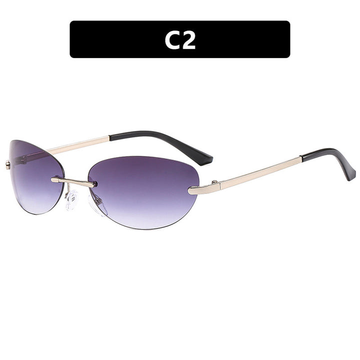Women's Fashion Cat-Eye Sunglasses with Narrow Metal Frame and Polarized Lenses Bowlift