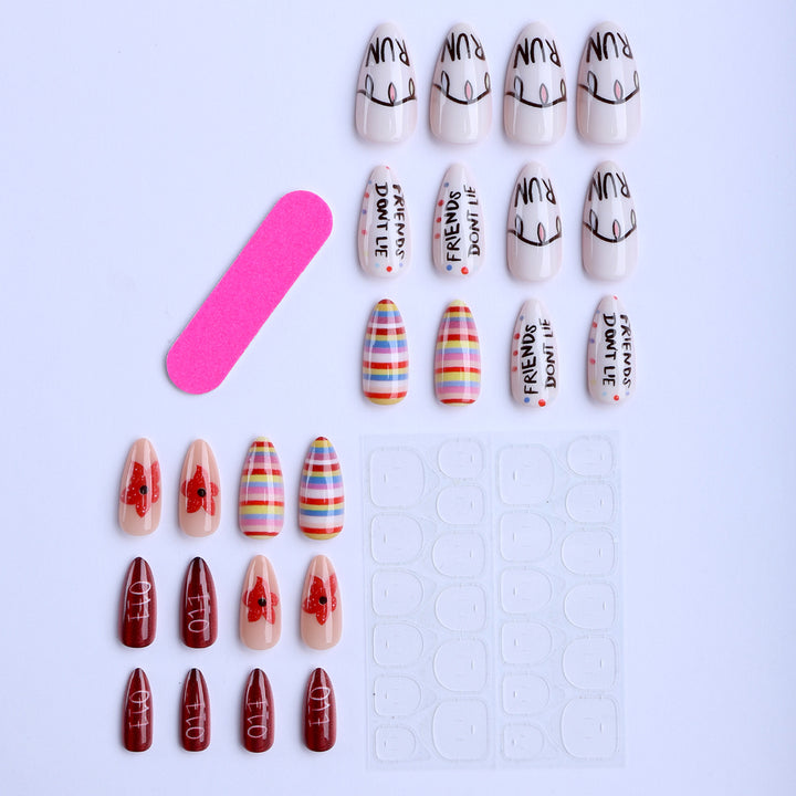 Creative Art Fingernails in Playful Design Bowlift