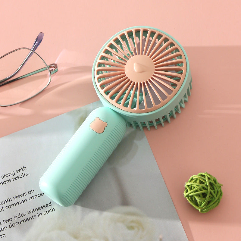 Ladies Portable Hand Fan with Cute Animal Design Bowlift
