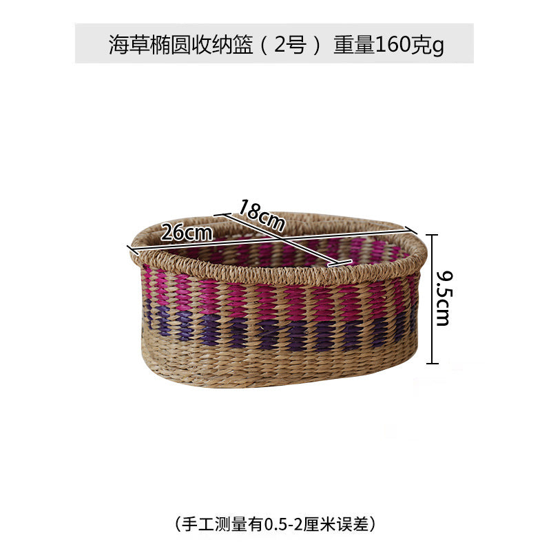 Women handwoven basket with colorful accents Bowlift