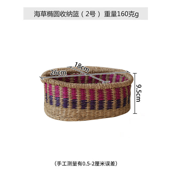 Women handwoven basket with colorful accents Bowlift