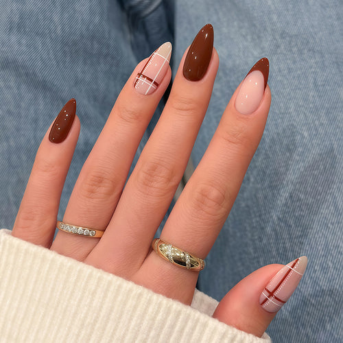 Acrylic Nail Set with Colorful Designs Bowlift
