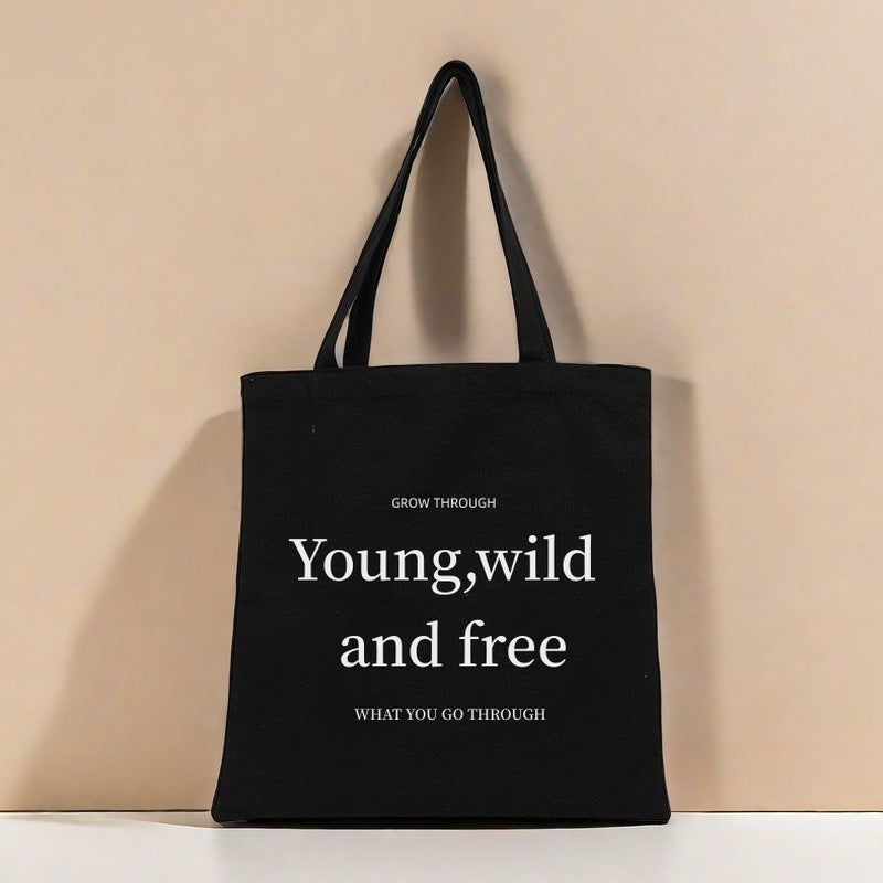 Motivational Canvas Tote Bag Bowlift