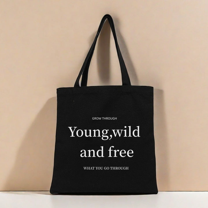 Motivational Canvas Tote Bag Bowlift