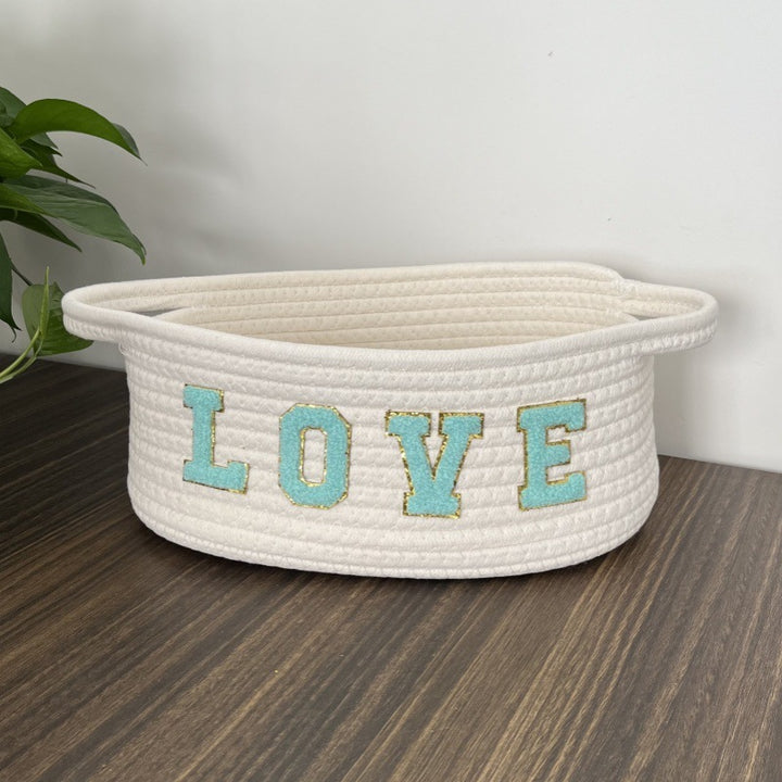 Women Decorative Storage Basket with Loving Inscription Bowlift