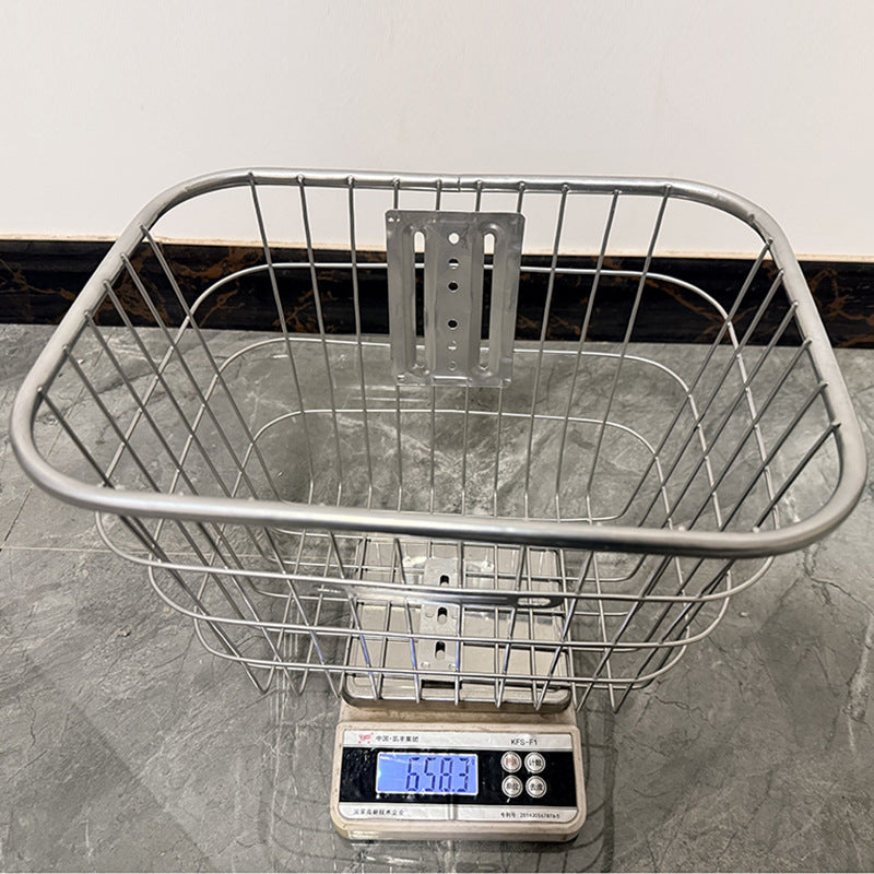 removable steel front bicycle cargo basket with universal mounting bracket Bowlift
