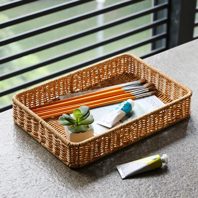 Handwoven Decorative Storage Tray Bowlift
