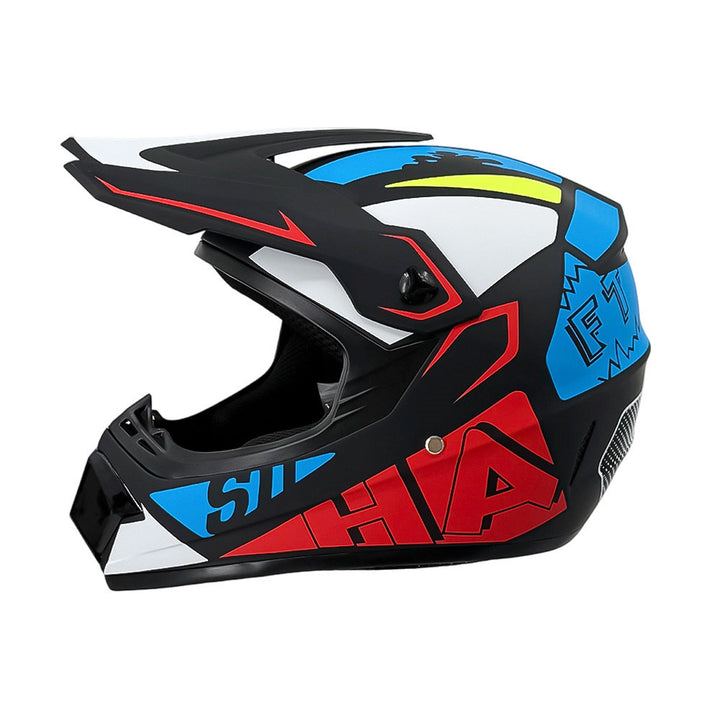 full-face motocross helmet with extended visor and reinforced chin guard Bowlift