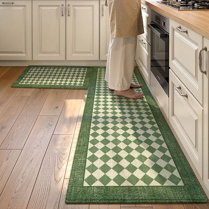 Plaid Pattern Welcome Mat Bowlift