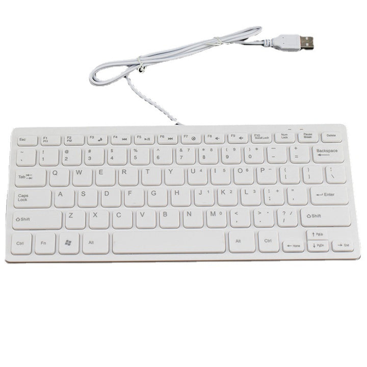 Flat USB keyboard with quiet keystrokes Bowlift