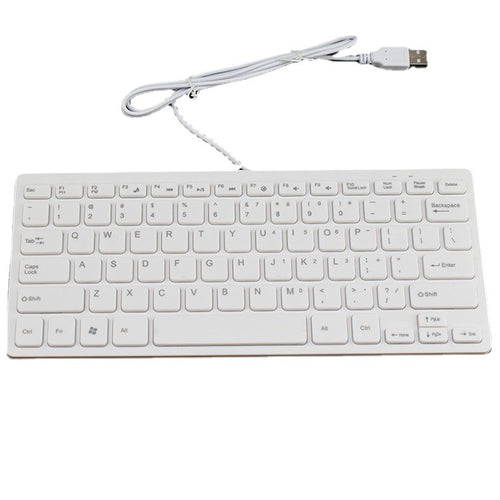 Flat USB keyboard with quiet keystrokes Bowlift