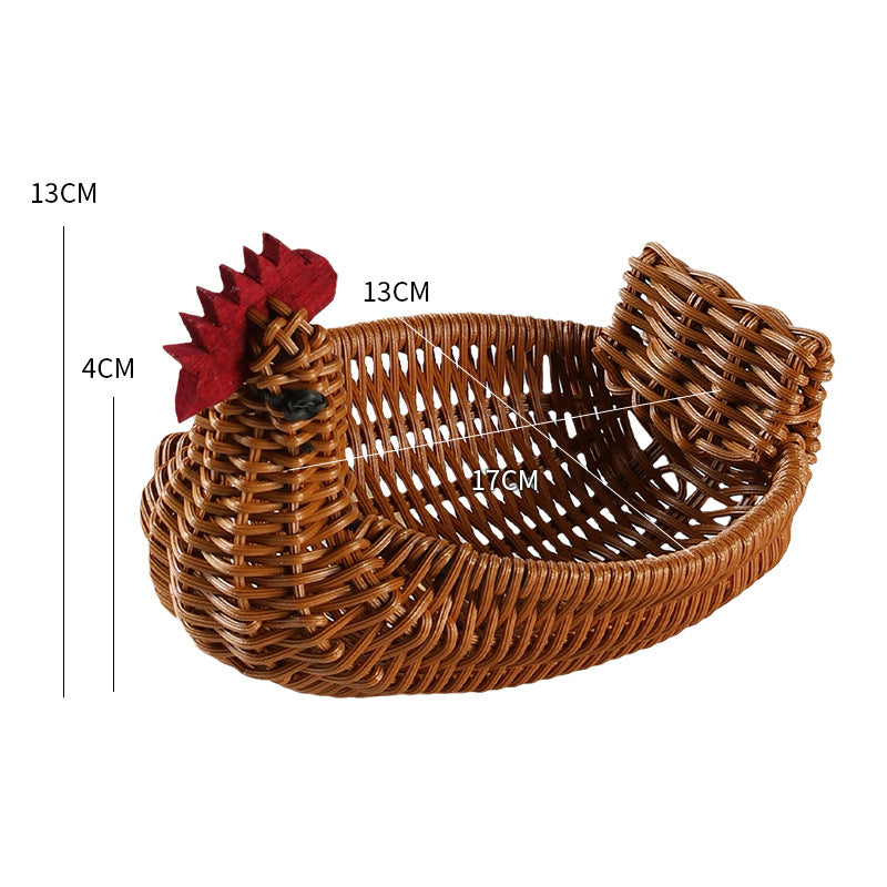 Decorative Woven Duck-Shaped Storage Basket Bowlift