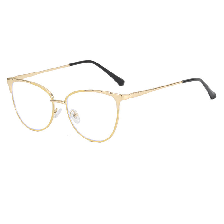 Ladies Cat-Eye Glasses with Fine Metal Accents Bowlift