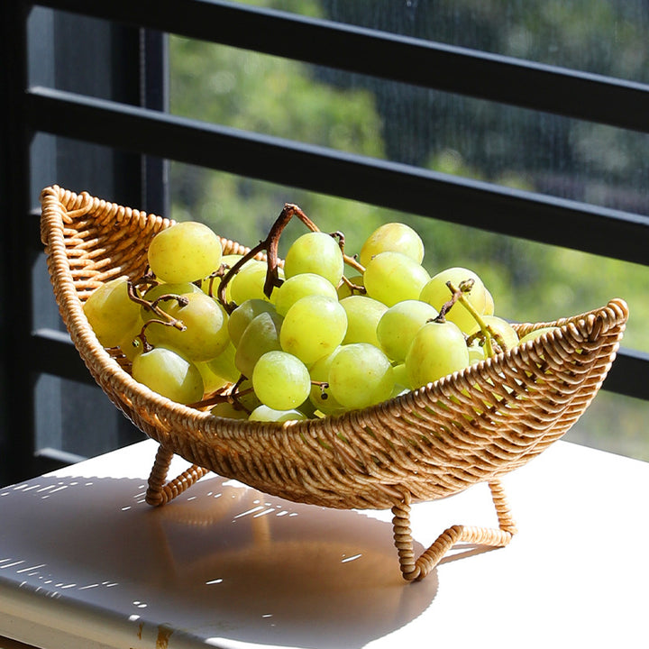 Unisex Original Handwoven Fruit Basket with Elegant Shape Bowlift