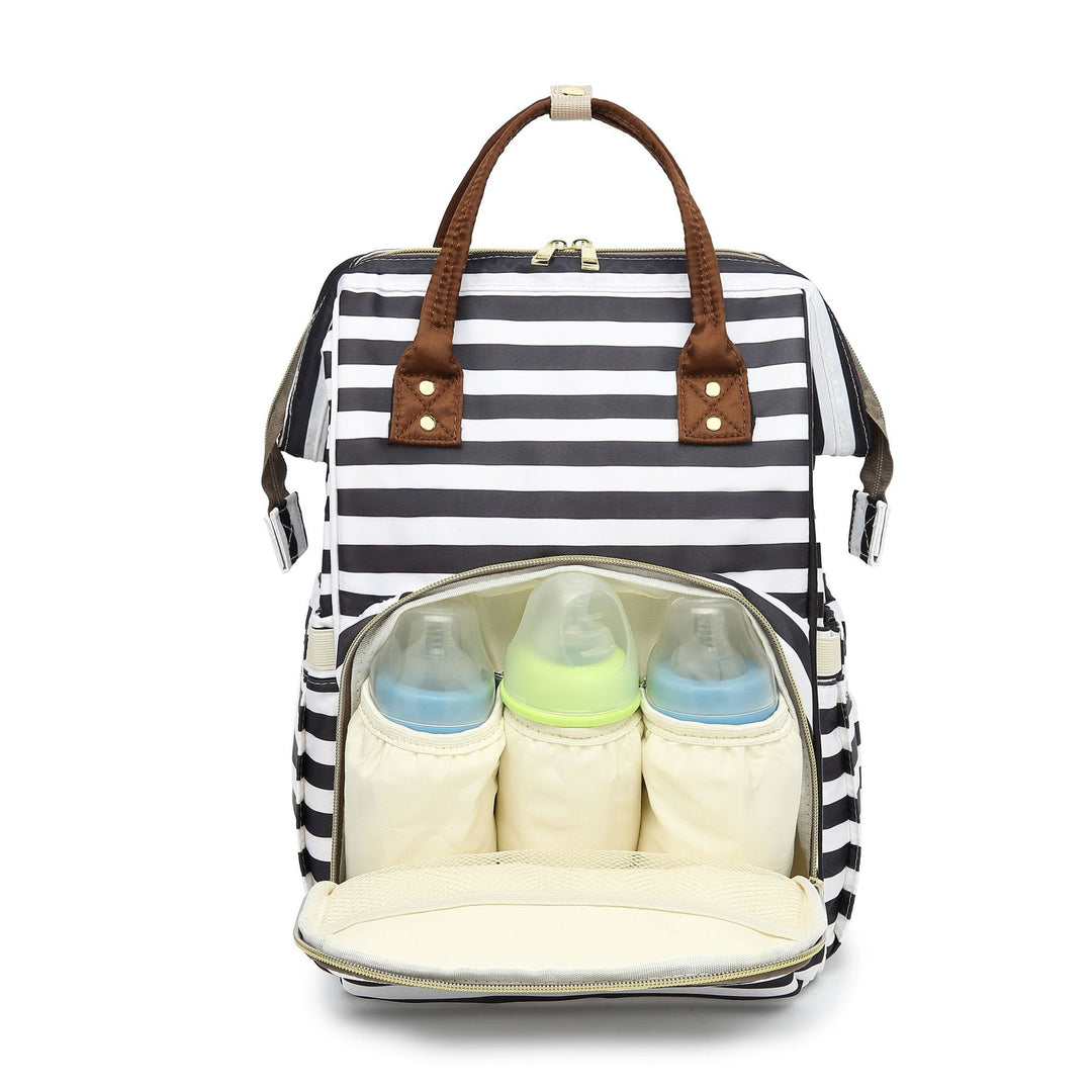 Stylish Striped Backpack Bowlift