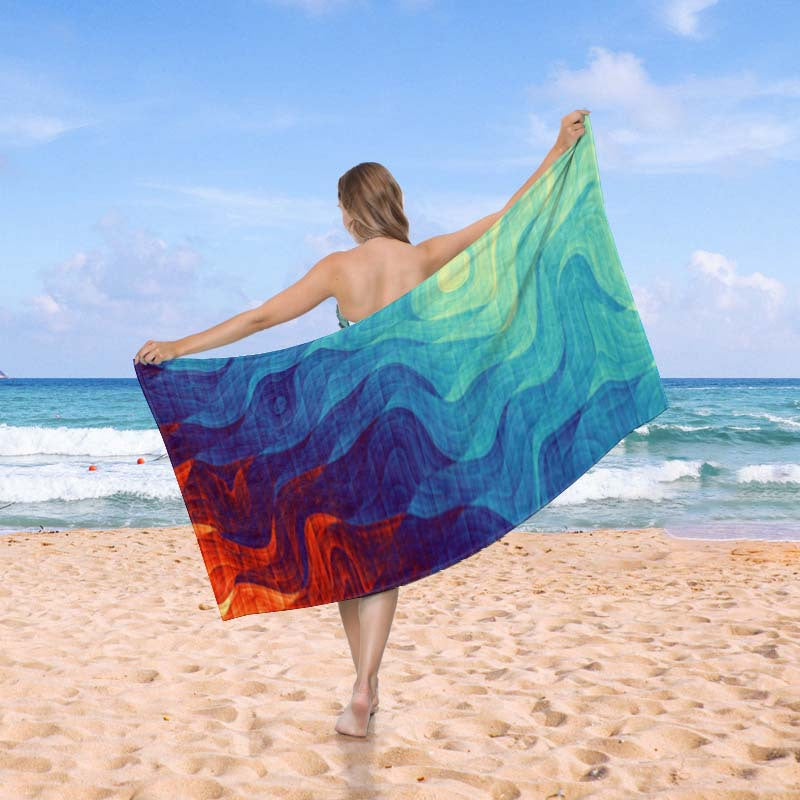 Beach towel in creative wave pattern Bowlift