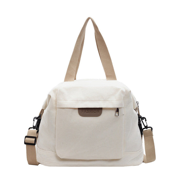 Corduroy Casual Shoulder Tote Bag Bowlift