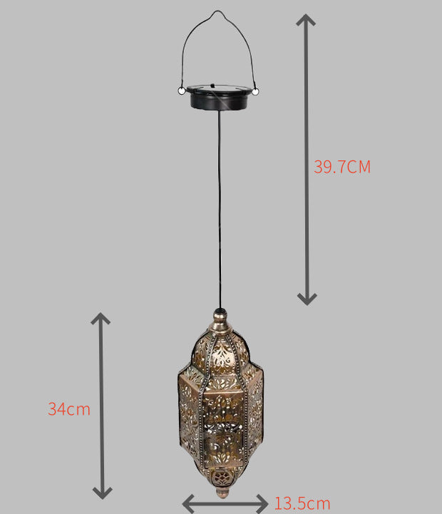 Ornate Filigree Hanging Projection Pendant Lamp With Adjustable Cord And LED-Compatible Socket Bowlift