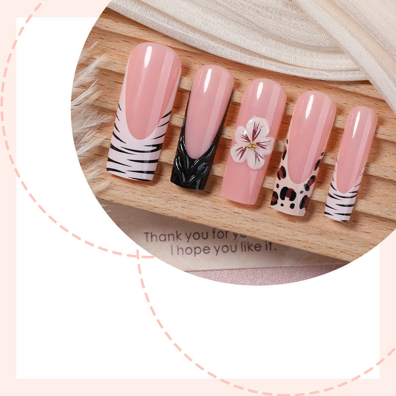 Artificial nail set with extravagant flower and animal designs Bowlift