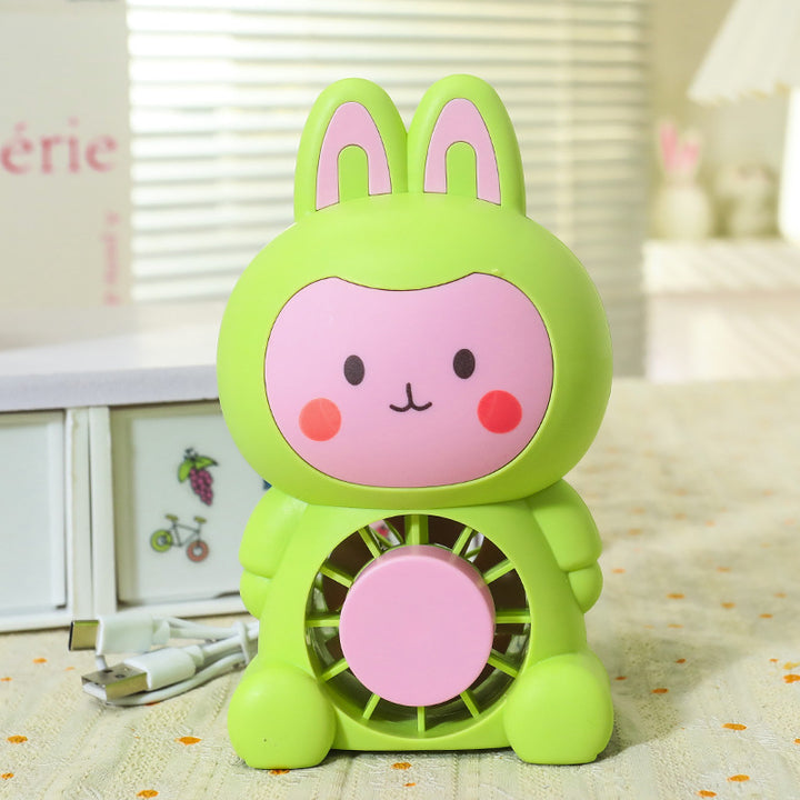 Ladies Portable Mini Fan in Playful Bunny Design Bowlift
