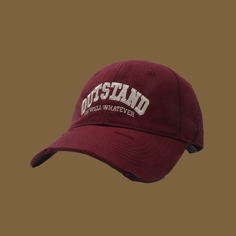 Unisex Distressed Casual Cap Bowlift