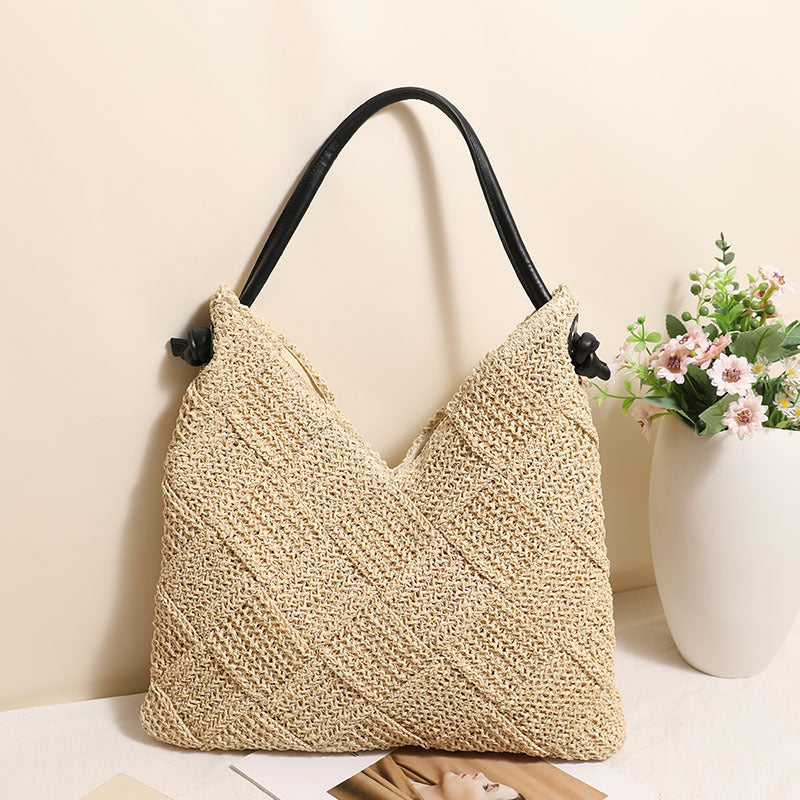 Braided Shoulder Bag Made of Natural Materials Bowlift