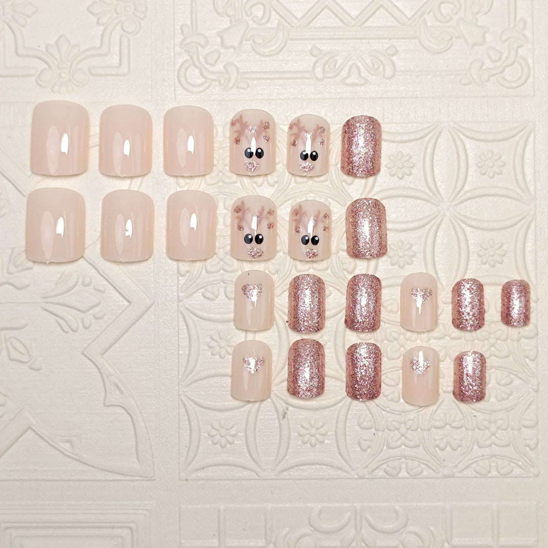 Artistic Holiday-Themed Press-On Nail Set Bowlift