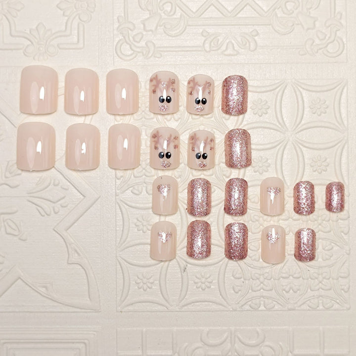 Artistic Holiday-Themed Press-On Nail Set Bowlift