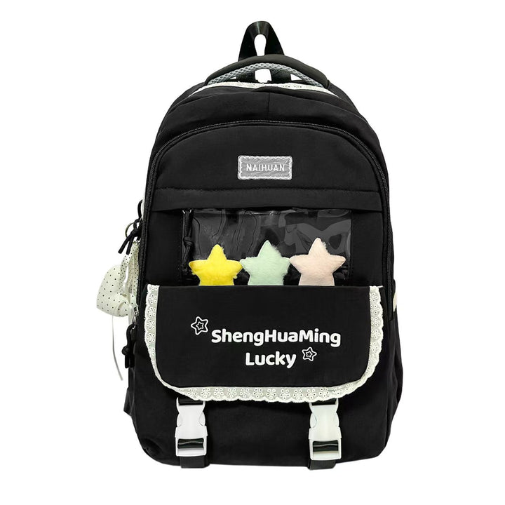 Playful Star-Embellished Backpack Bowlift