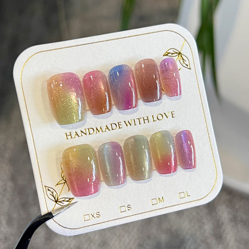 Artistic and colorful acrylic nails Bowlift