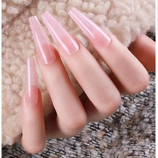 Acrylic nail set with delicate shine and elegant shape Bowlift