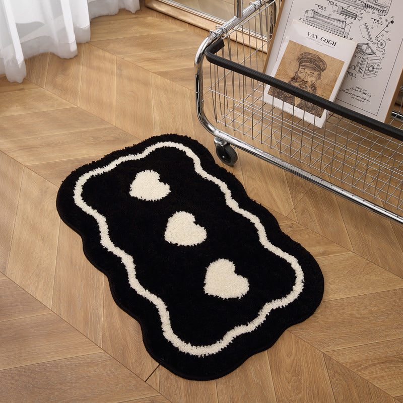 Heart-Shaped Decorative Bath Mat Bowlift