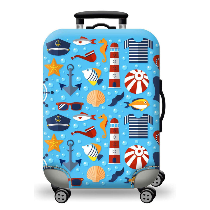 Hard Shell Luggage with Earth Design Bowlift