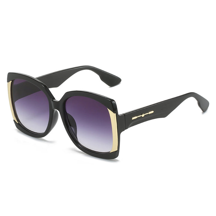 Oversized Tortoiseshell Sunglasses with Gold Accents Bowlift
