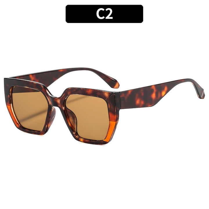 Oversized Geometric Frame Sunglasses