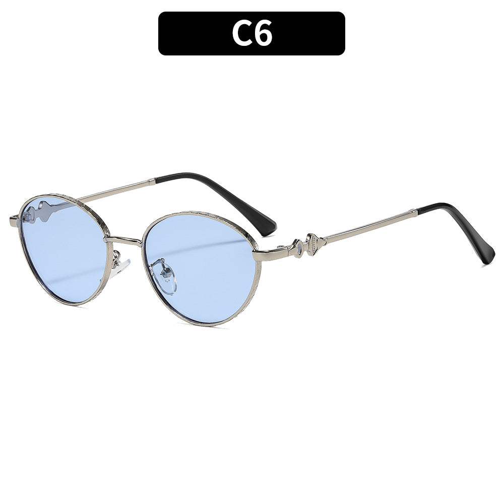 Artistic Oval Frame Sunglasses