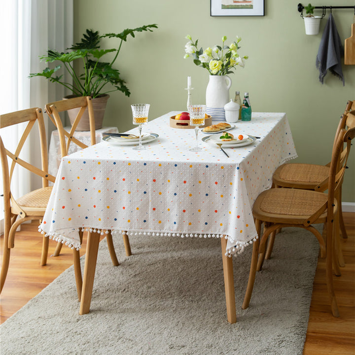 Playful Polka Dot Tablecloth