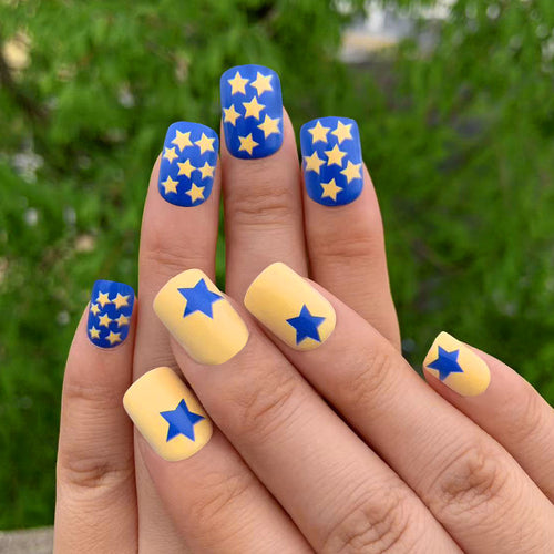 Creative Star-Printed Nail Art Set Bowlift