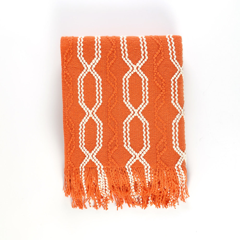 Ladies decorative and cozy woven blanket Bowlift