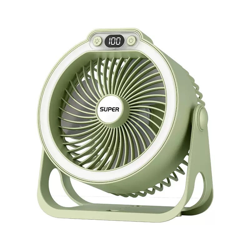 Women's Portable Table Fan with LED Light Bowlift