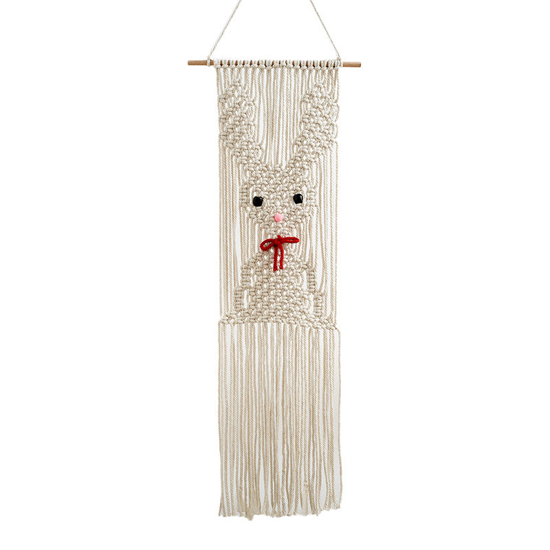 Whimsical Macramé Bunny Wall Hanging Bowlift